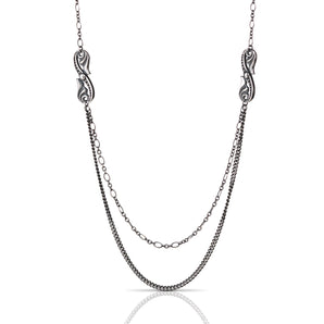 CARVED SCROLL NECKLACE