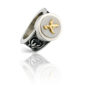 DOVE OF PEACE SMALL ENGRAVED RING