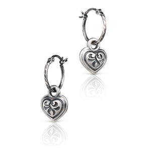 HEART OF LOVE HOOP EARRINGS