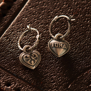 HEART OF LOVE HOOP EARRINGS