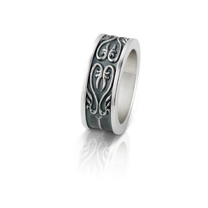 MEADOW OF ANGELS BROAD CARVED SINGLE PATTERN BAND